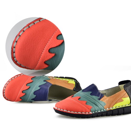 Women Casual Genuine Leather Soft Loafers Comfortable Slip On Flats Women Casual Genuine Leather Soft Loafers Comfortable Slip On Flats