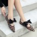 Large Size Knitting Bow Casual Flats Shoes For Women Large Size Knitting Bow Casual Flats Shoes For Women