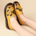 Genuine Leather Soft Soled Comfy Flower Flats Loafer Genuine Leather Soft Soled Comfy Flower Flats Loafer