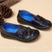Genuine Leather Soft Soled Comfy Flower Flats Loafer Genuine Leather Soft Soled Comfy Flower Flats Loafer