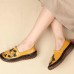 Genuine Leather Soft Soled Comfy Flower Flats Loafer Genuine Leather Soft Soled Comfy Flower Flats Loafer