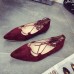 Women Summer Flats Fashion Pointed Toe Lace Up Strap Base Sandals Hollow Out  Shoes Women Summer Flats Fashion Pointed Toe Lace Up Strap Base Sandals Hollow Out  Shoes