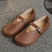 Women Flat Leather Shoes Round Toe Casual Outdoor Soft Loafers Women Flat Leather Shoes Round Toe Casual Outdoor Soft Loafers