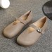 Women Flat Leather Shoes Round Toe Casual Outdoor Soft Loafers Women Flat Leather Shoes Round Toe Casual Outdoor Soft Loafers