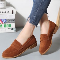 Comfy Soft Sole Suede Leather Flat Loafers