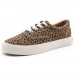 Leopard Grain Lace Up Pattern Flats Loafers Shoes Leopard Grain Lace Up Pattern Flats Loafers Shoes