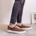 Leopard Grain Lace Up Pattern Flats Loafers Shoes Leopard Grain Lace Up Pattern Flats Loafers Shoes