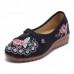 Vintage Old Peking Women Shoes Flower Embroidery Comfortable Soft Flats Vintage Old Peking Women Shoes Flower Embroidery Comfortable Soft Flats