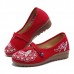 Vintage Old Peking Women Shoes Flower Embroidery Comfortable Soft Flats Vintage Old Peking Women Shoes Flower Embroidery Comfortable Soft Flats