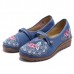 Vintage Old Peking Women Shoes Flower Embroidery Comfortable Soft Flats Vintage Old Peking Women Shoes Flower Embroidery Comfortable Soft Flats