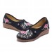 Vintage Old Peking Women Shoes Flower Embroidery Comfortable Soft Flats Vintage Old Peking Women Shoes Flower Embroidery Comfortable Soft Flats
