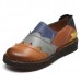 SOCOFY Genuine Leather Handmade Stitching Soft Flats SOCOFY Genuine Leather Handmade Stitching Soft Flats