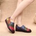 SOCOFY Genuine Leather Handmade Stitching Soft Flats SOCOFY Genuine Leather Handmade Stitching Soft Flats