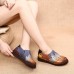 SOCOFY Genuine Leather Handmade Stitching Soft Flats SOCOFY Genuine Leather Handmade Stitching Soft Flats