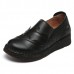 SOCOFY Genuine Leather Handmade Stitching Soft Flats SOCOFY Genuine Leather Handmade Stitching Soft Flats