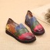 SOCOFY Genuine Leather Handmade Stitching Soft Flats SOCOFY Genuine Leather Handmade Stitching Soft Flats
