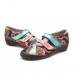 Genuine Leather Retro Jacquard Hook Loop Casual Flats Genuine Leather Retro Jacquard Hook Loop Casual Flats