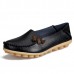 Large Size Soft Leather Multi-Way Flat Loafers For Women Large Size Soft Leather Multi-Way Flat Loafers For Women
