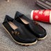 Large Size Soft Leather Multi-Way Flat Loafers For Women Large Size Soft Leather Multi-Way Flat Loafers For Women