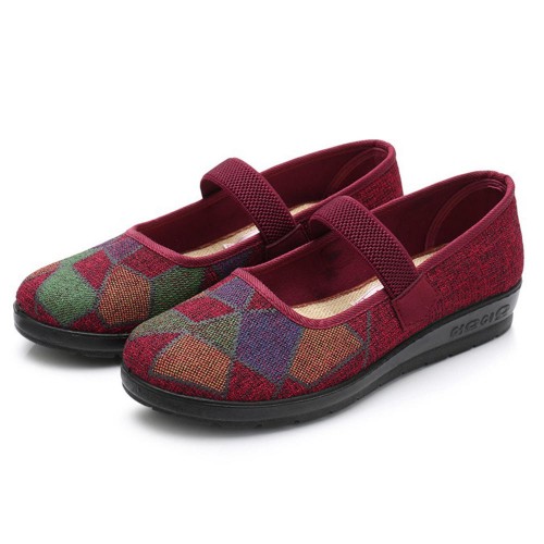 Folkways Elastic Band Slip On Casual Flats Shoes Folkways Elastic Band Slip On Casual Flats Shoes