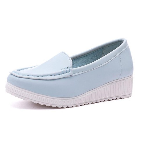 Women Shoes Wedges Pure Color Casual Loafers Women Shoes Wedges Pure Color Casual Loafers