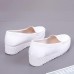 Women Shoes Wedges Pure Color Casual Loafers Women Shoes Wedges Pure Color Casual Loafers
