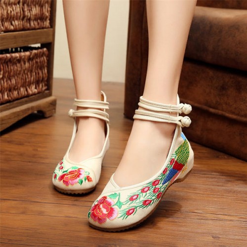 Flower Cloth Embroidered Shoes Vintage Folk Style Flower Flats Flower Cloth Embroidered Shoes Vintage Folk Style Flower Flats