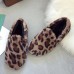 Leopard Grain Fluffy Lining Warm Casual Flat Loafers Leopard Grain Fluffy Lining Warm Casual Flat Loafers