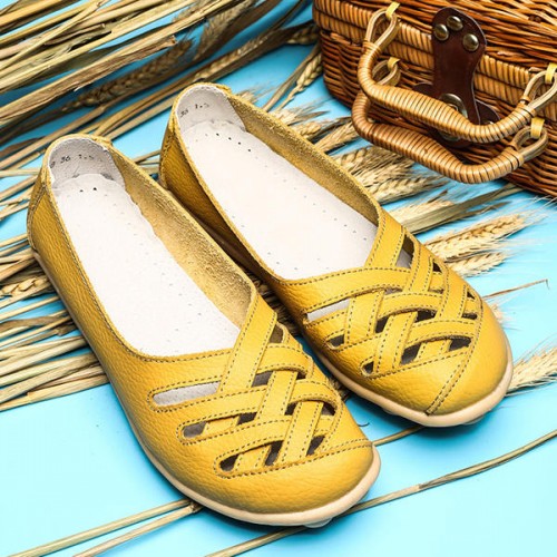 Large Size Hollow Out Leather Loafers Moccasin Casual Flats Large Size Hollow Out Leather Loafers Moccasin Casual Flats