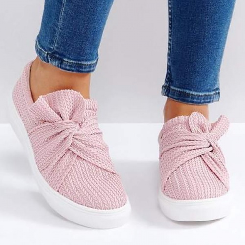 Large Size Casual Solid Color Bow Flats Loafers Large Size Casual Solid Color Bow Flats Loafers