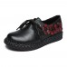 Genuine Leather Lace Up Soft Sole Flowers Flat Loafers Genuine Leather Lace Up Soft Sole Flowers Flat Loafers
