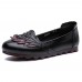 Genuine leather Leaves Pattern Comfortable Flats Shoes Genuine leather Leaves Pattern Comfortable Flats Shoes