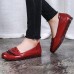 Genuine leather Leaves Pattern Comfortable Flats Shoes Genuine leather Leaves Pattern Comfortable Flats Shoes