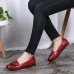 Genuine leather Leaves Pattern Comfortable Flats Shoes Genuine leather Leaves Pattern Comfortable Flats Shoes