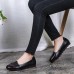 Genuine leather Leaves Pattern Comfortable Flats Shoes Genuine leather Leaves Pattern Comfortable Flats Shoes