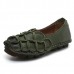 SOCOFY Stitching Genuine Leather Soft Sole Slip-on Loafers SOCOFY Stitching Genuine Leather Soft Sole Slip-on Loafers