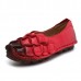 SOCOFY Stitching Genuine Leather Soft Sole Slip-on Loafers SOCOFY Stitching Genuine Leather Soft Sole Slip-on Loafers