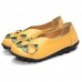 US Size 5-13 Women Flower Flat Shoes Casual Outdoor Leather Slip On Round Toe Loafers US Size 5-13 Women Flower Flat Shoes Casual Outdoor Leather Slip On Round Toe Loafers