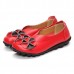 US Size 5-13 Women Flower Flat Shoes Casual Outdoor Leather Slip On Round Toe Loafers US Size 5-13 Women Flower Flat Shoes Casual Outdoor Leather Slip On Round Toe Loafers