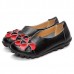 US Size 5-13 Women Flower Flat Shoes Casual Outdoor Leather Slip On Round Toe Loafers US Size 5-13 Women Flower Flat Shoes Casual Outdoor Leather Slip On Round Toe Loafers