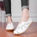 Large Size Women Pure Color Hollow Out Flats Loafers Large Size Women Pure Color Hollow Out Flats Loafers