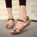 SOCOFY Size 5-11 Women Casual Flats Beading Round Toe Colorful Comfortable Flats Loafers Shoes SOCOFY Size 5-11 Women Casual Flats Beading Round Toe Colorful Comfortable Flats Loafers Shoes