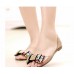 Women Summer Chic Beach Sandals Peep Toe Flat Rhinestone Shoes Women Summer Chic Beach Sandals Peep Toe Flat Rhinestone Shoes