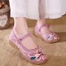 Women Casual Embroidery Lace Up Flower Flat Loafers Women Casual Embroidery Lace Up Flower Flat Loafers