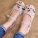 Women Casual Embroidery Lace Up Flower Flat Loafers Women Casual Embroidery Lace Up Flower Flat Loafers