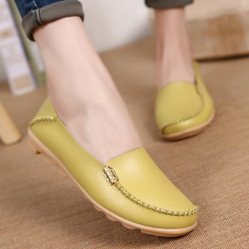 Soft Leather Round Toe Comfy Flats For Women Soft Leather Round Toe Comfy Flats For Women
