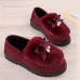 Women Casual Keep Warm Fluffy Butterfly Knot Flat Loafers Women Casual Keep Warm Fluffy Butterfly Knot Flat Loafers