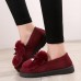 Women Casual Keep Warm Fluffy Butterfly Knot Flat Loafers Women Casual Keep Warm Fluffy Butterfly Knot Flat Loafers
