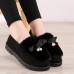 Women Casual Keep Warm Fluffy Butterfly Knot Flat Loafers Women Casual Keep Warm Fluffy Butterfly Knot Flat Loafers