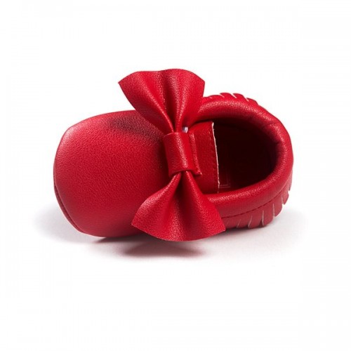 Baby Bowknot Tassel Pure Color Breathable Soft Sole First Walking Shoes Baby Bowknot Tassel Pure Color Breathable Soft Sole First Walking Shoes